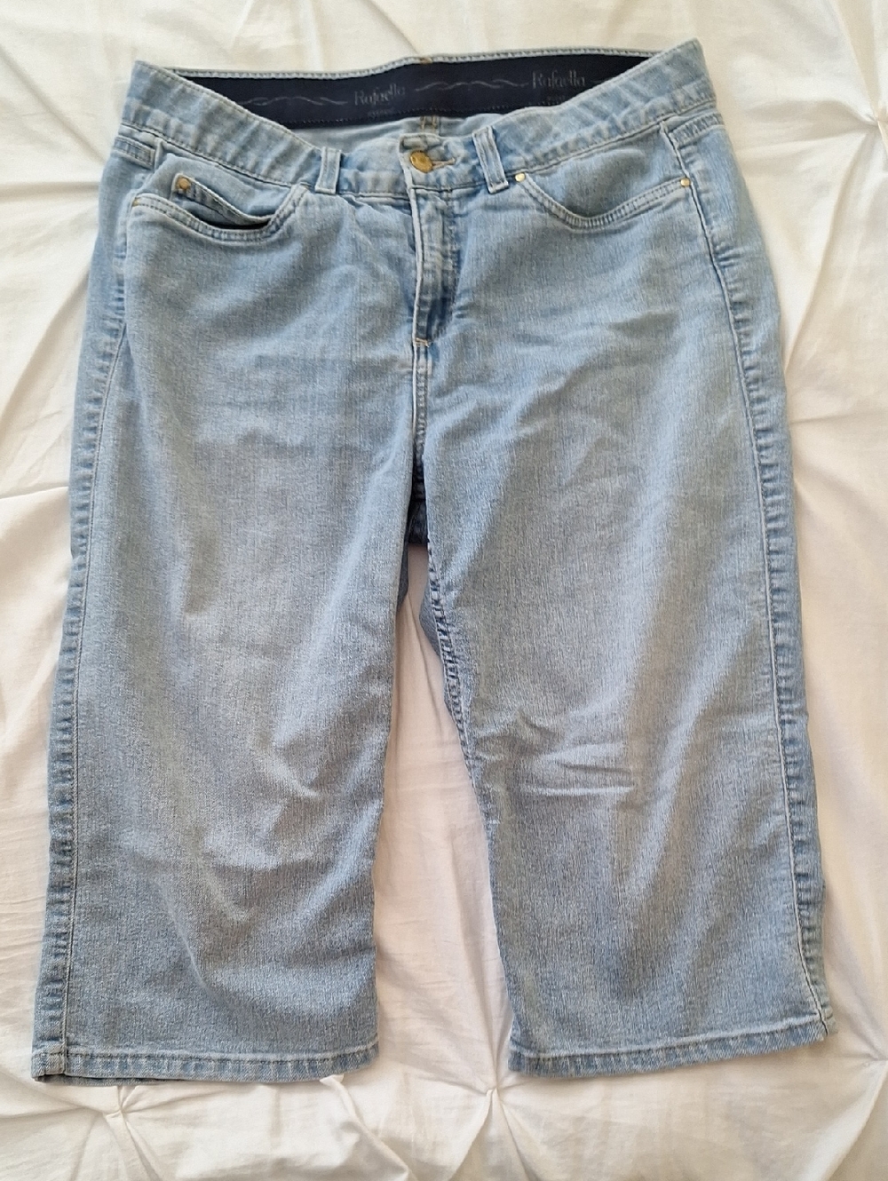 Rafaella Womens Jean Capris Light Denim Capris 10 L Large